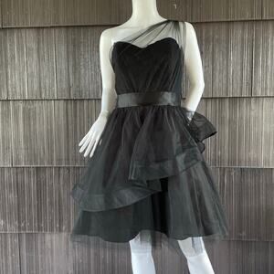 🔥NWOT Impression One Shoulder Sweetheart Ruffled Party Dress Gothic Whimsical